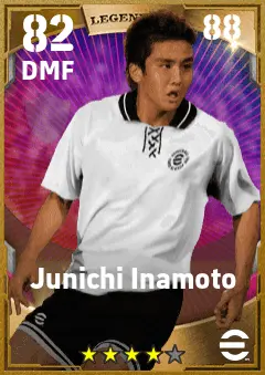 Junichi Inamoto eFootball 2026 player card — 82 OVR DMF