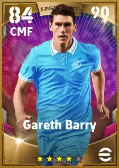 Gareth Barry eFootball 2026 player card — 84 OVR CMF