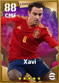 Xavi eFootball 2026 player card — 88 OVR CMF