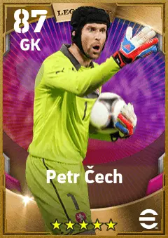 Petr Cech eFootball 2026 player card — 87 OVR GK