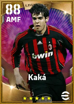 Kaka eFootball 2026 player card — 88 OVR AMF