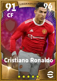 Cristiano Ronaldo eFootball 2026 player card — 91 OVR CF