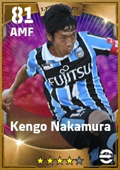 Kengo Nakamura eFootball 2026 player card — 81 OVR AMF