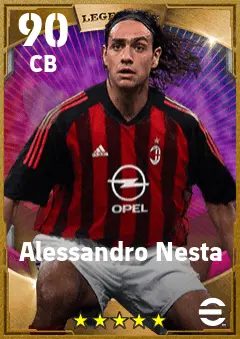 Alessandro Nesta eFootball 2026 player card — 90 OVR CB