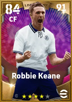 Robbie Keane eFootball 2026 player card — 84 OVR CF