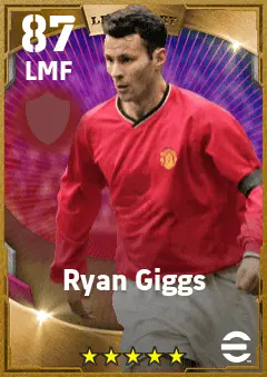 Ryan Giggs eFootball 2026 player card — 87 OVR LMF