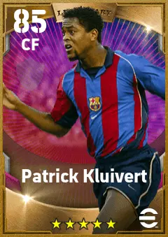 Patrick Kluivert eFootball 2026 player card — 85 OVR CF