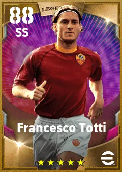 Francesco Totti eFootball 2026 player card — 88 OVR SS