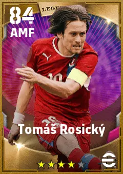Tomas Rosicky eFootball 2026 player card — 84 OVR AMF