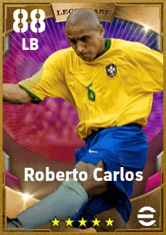 Roberto Carlos eFootball 2026 player card — 88 OVR LB