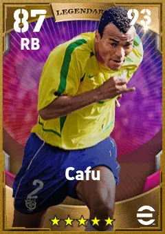Cafu eFootball 2026 player card — 87 OVR RB