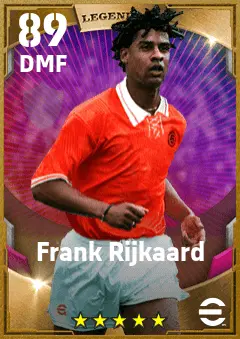 Frank Rijkaard eFootball 2026 player card — 89 OVR DMF