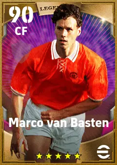 Marco van Basten eFootball 2026 player card — 90 OVR CF