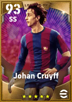 Johan Cruyff eFootball 2026 player card — 93 OVR SS