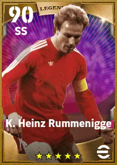 K. Heinz Rummenigge eFootball 2026 player card — 90 OVR SS