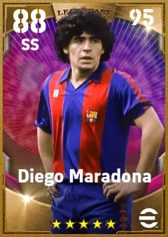 Diego Maradona eFootball 2026 player card — 88 OVR SS