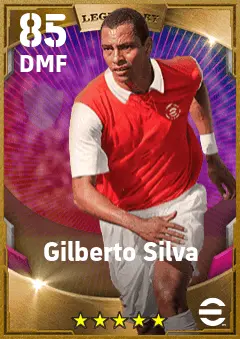 Gilberto Silva eFootball 2026 player card — 85 OVR DMF