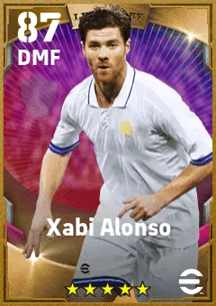 Xabi Alonso eFootball 2026 player card — 87 OVR DMF