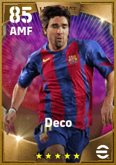 Deco eFootball 2026 player card — 85 OVR AMF