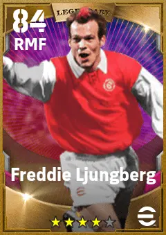 Freddie Ljungberg eFootball 2026 player card — 84 OVR RMF