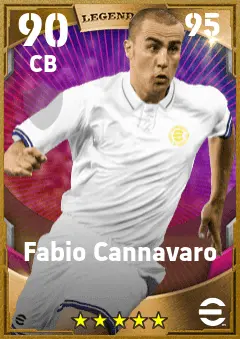 Fabio Cannavaro eFootball 2026 player card — 90 OVR CB