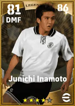 Junichi Inamoto eFootball 2026 player card — 81 OVR DMF