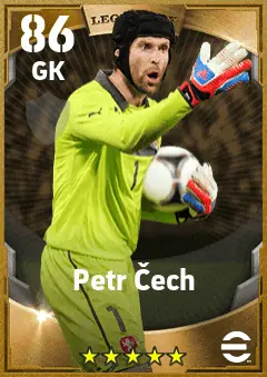 Petr Cech eFootball 2026 player card — 86 OVR GK