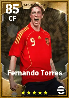 Fernando Torres eFootball 2026 player card — 85 OVR CF
