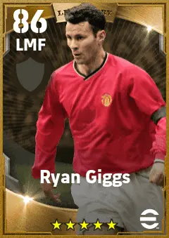 Ryan Giggs eFootball 2026 player card — 86 OVR LMF