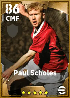 Paul Scholes eFootball 2026 player card — 86 OVR CMF