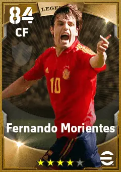 Fernando Morientes eFootball 2026 player card — 84 OVR CF