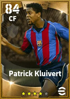 Patrick Kluivert eFootball 2026 player card — 84 OVR CF