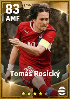 Tomas Rosicky eFootball 2026 player card — 83 OVR AMF