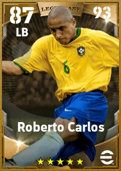Roberto Carlos eFootball 2026 player card — 87 OVR LB