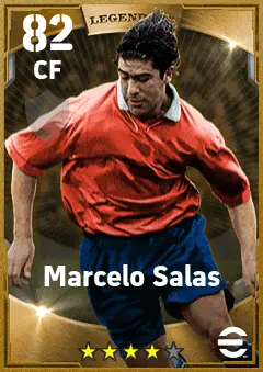 Marcelo Salas eFootball 2026 player card — 82 OVR CF