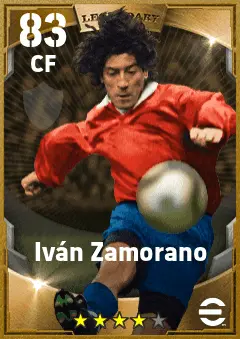 Ivan Zamorano eFootball 2026 player card — 83 OVR CF