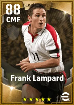 Frank Lampard eFootball 2026 player card — 88 OVR CMF