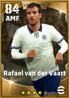Rafael van der Vaart eFootball 2026 player card — 84 OVR AMF