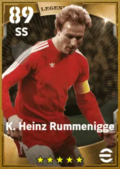 K. Heinz Rummenigge eFootball 2026 player card — 89 OVR SS
