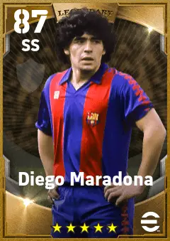 Diego Maradona eFootball 2026 player card — 87 OVR SS