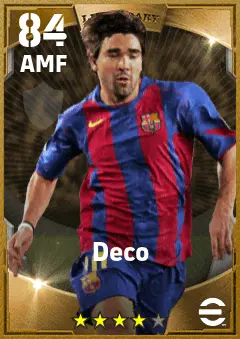 Deco eFootball 2026 player card — 84 OVR AMF
