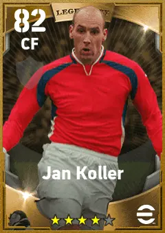 Jan Koller eFootball 2026 player card — 82 OVR CF