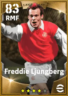 Freddie Ljungberg eFootball 2026 player card — 83 OVR RMF