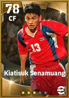 Kiatisuk Senamuang eFootball 2026 player card — 78 OVR CF