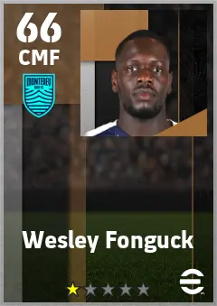 Wesley Fonguck eFootball 2026 player card — 66 OVR CMF