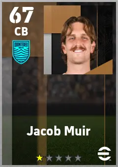 Jacob Muir eFootball 2026 player card — 67 OVR CB