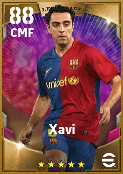 Xavi eFootball 2026 player card — 88 OVR CMF
