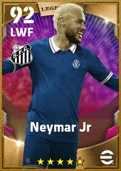 Neymar Jr eFootball 2026 player card — 92 OVR LWF
