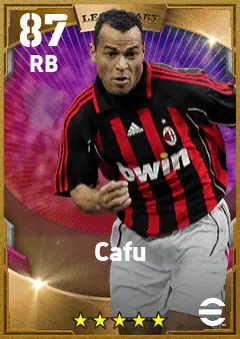 Cafu eFootball 2026 player card — 87 OVR RB