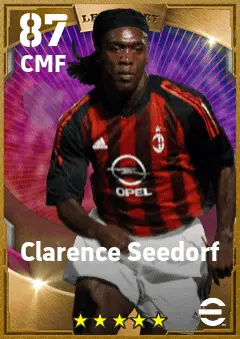 Clarence Seedorf eFootball 2026 player card — 87 OVR CMF